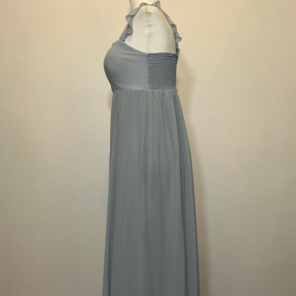 Show Me Your Mumu Blue Chiffon Maxi Dress Size Medium Made in USA - Picture 5 of 11